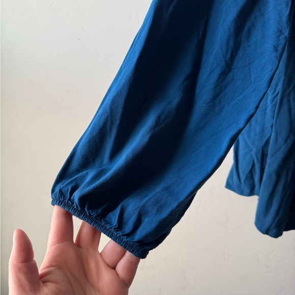 Torrid Blue Embroidered Blouse - Picture 6 of 10